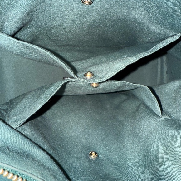 Coach Green Leather Satchel with Gold Hardware - Picture 4 of 4